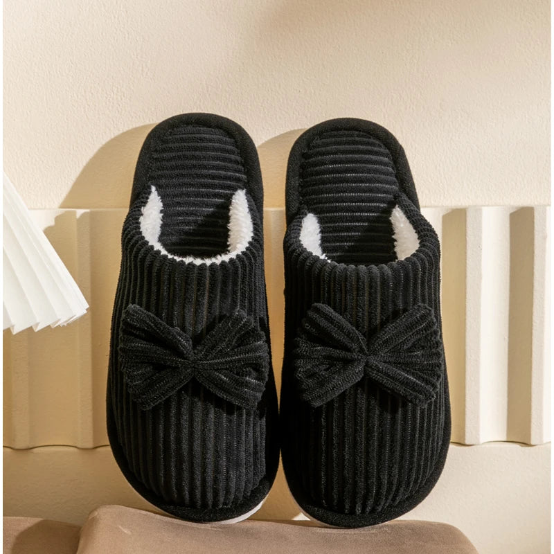 Charming Bow Slippers for Women – Cozy & Stylish Indoor Comfort
