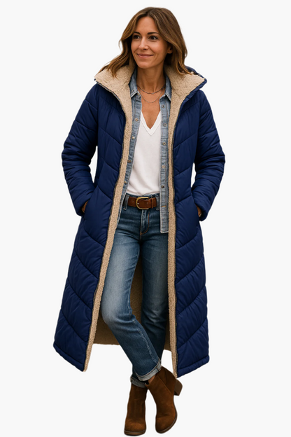 Paige | Women’s Long Hooded Quilted Winter Coat Caliboot