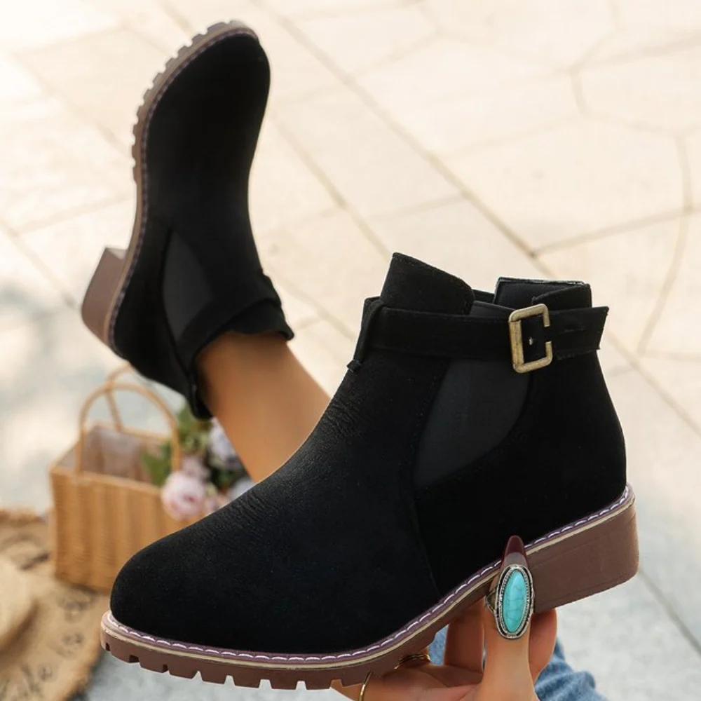 Chic Black Ankle Boots for Women – Stylish & Comfortable Booties