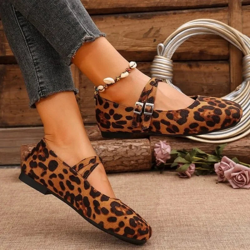 Chic Leopard Print Ballet Flats for Women – Stylish & Comfortable Ballerina Shoes
