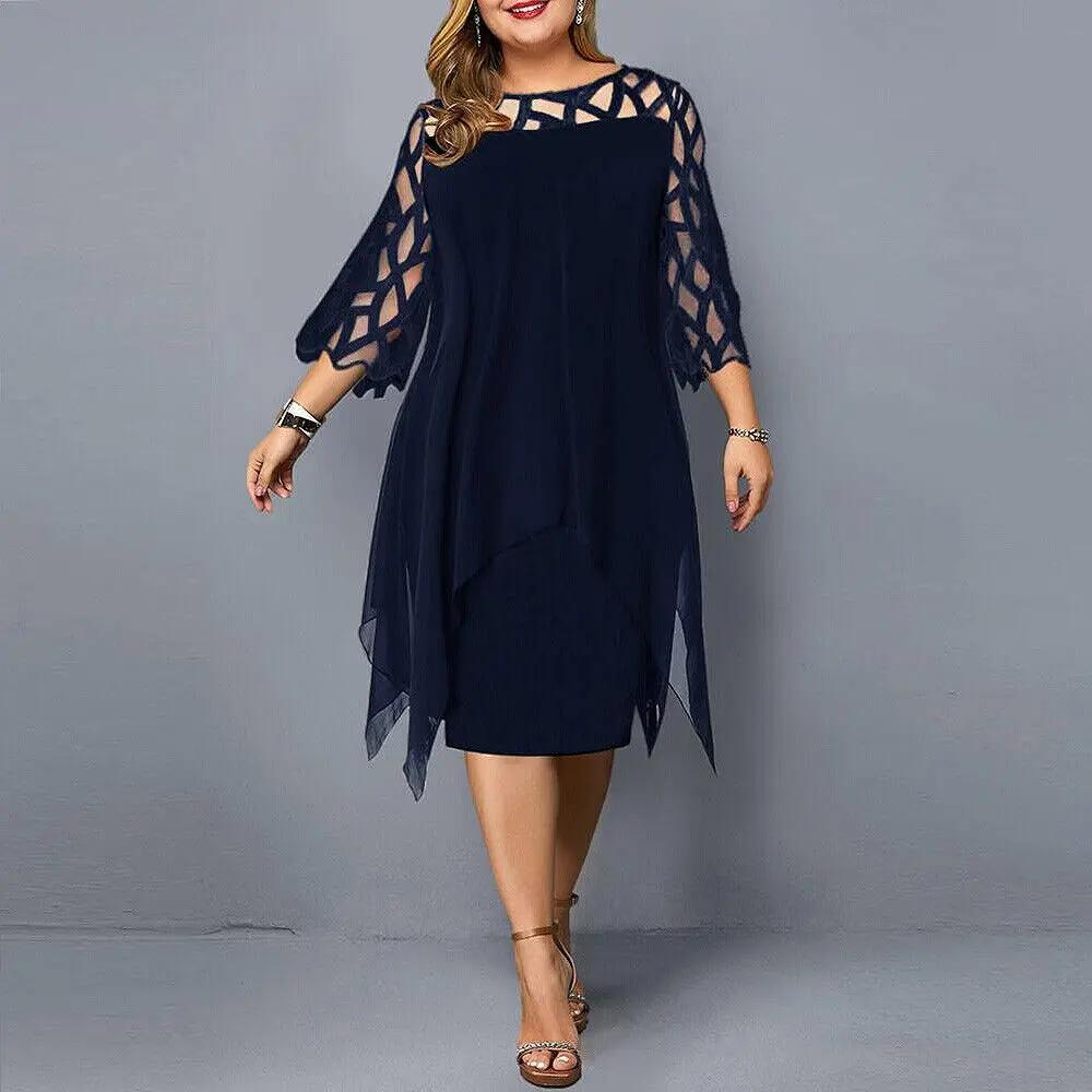 Chic Midi Dress for Women – Elegant & Versatile-Caliboot