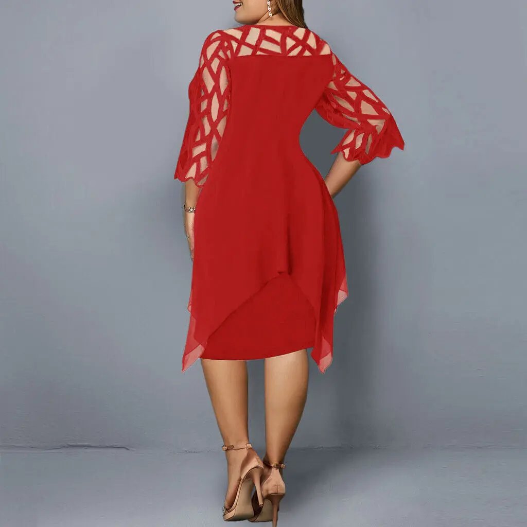 Chic Midi Dress for Women – Elegant & Versatile-Caliboot