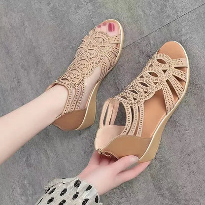 Chic Open Toe Wedge Sandals for Women – Effortless Style & Comfort