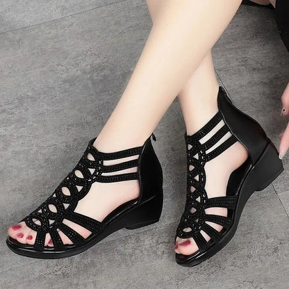 Chic Open Toe Wedge Sandals for Women – Effortless Style & Comfort
