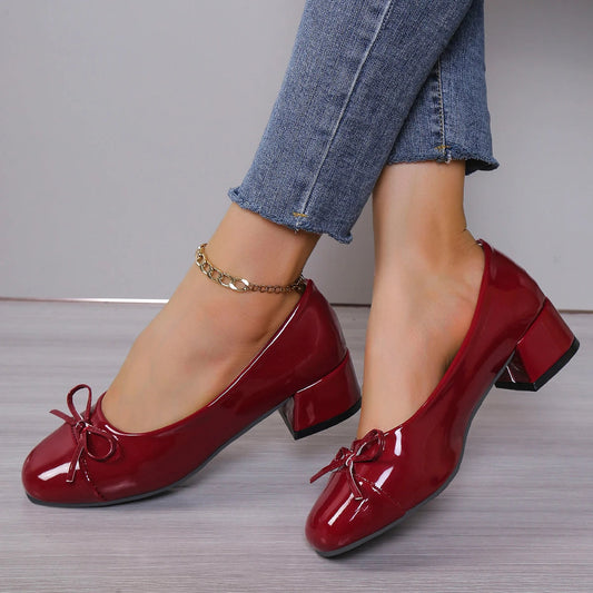 Chic Platform Heels for Women – Elegant Bow-Knot Design & Comfortable All-Day Wear