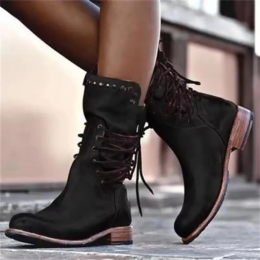 Chunky Heel Ankle Boots for Women – Stylish & Comfortable