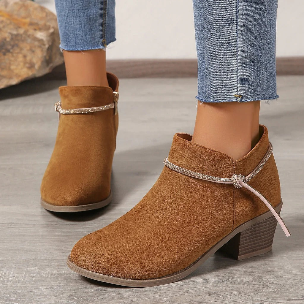 Chunky Heel Black Ankle Boots for Women – Chic & Versatile Style