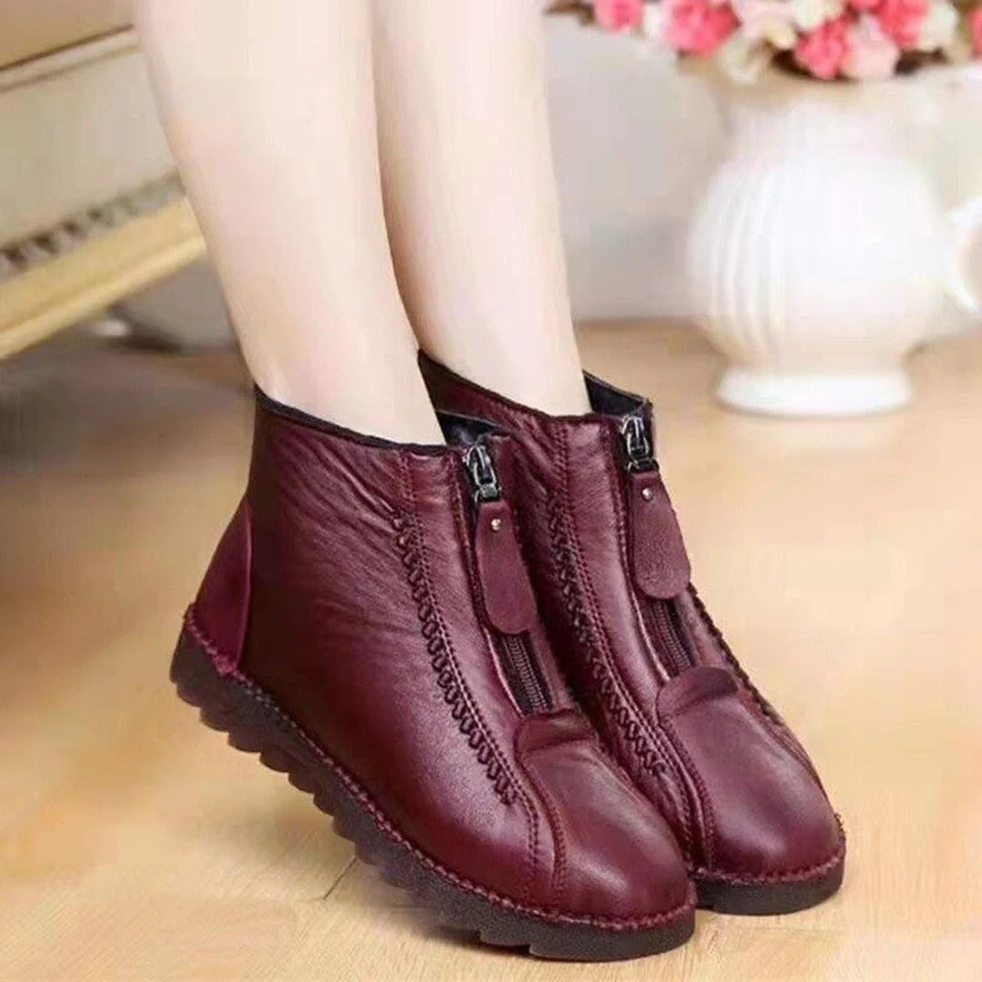 Chunky Sole Black Ankle Boots for Women – Effortless Style & Comfort