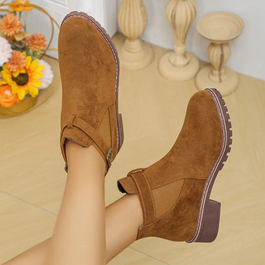 Chunky Heel Winter Boots for Women – Stylish, Warm & Cozy