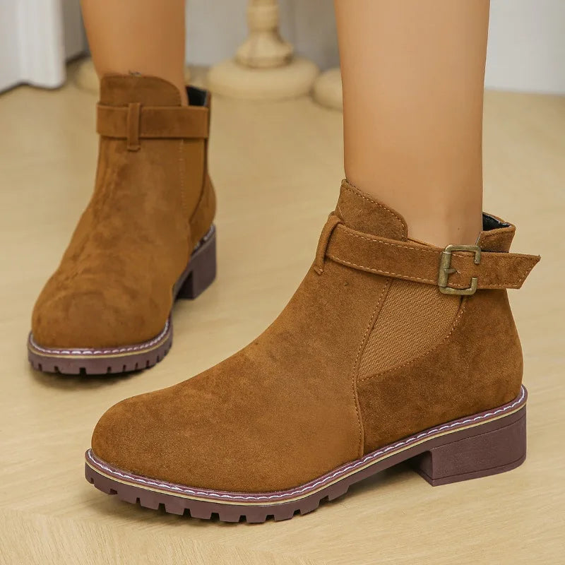Chunky Heel Winter Boots for Women – Stylish, Warm & Cozy