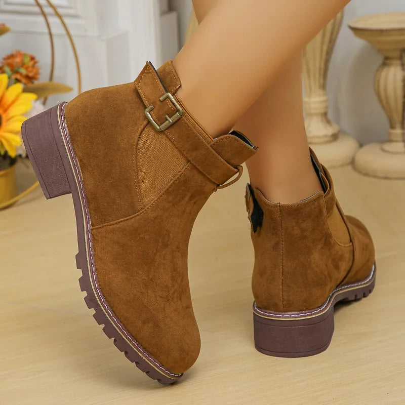 Chunky Heel Winter Boots for Women – Stylish, Warm & Cozy