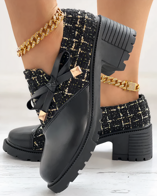 Chunky Heels with Closed Toe for Women – Stylish & Comfortable