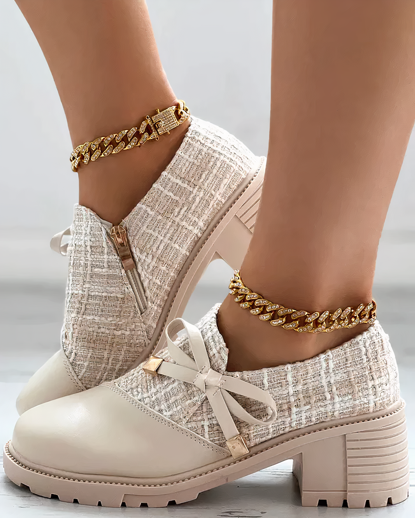 Chunky Heels with Closed Toe for Women – Stylish & Comfortable