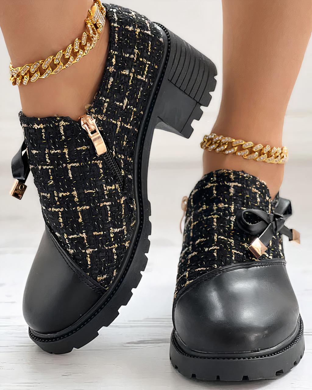Chunky Heels with Closed Toe for Women – Stylish & Comfortable