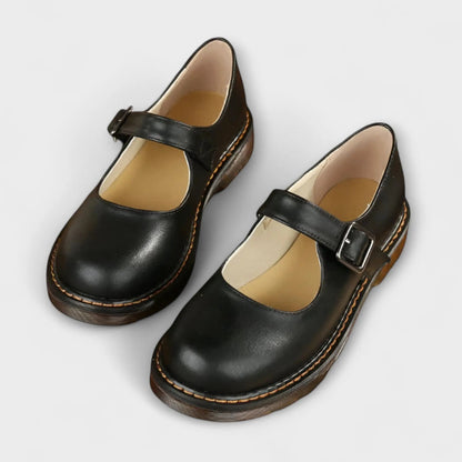 Classic Black Mary Jane Flats for Women – Timeless Style & All-Day Comfort-Caliboot