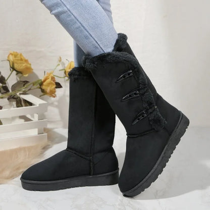 Classic Plush Snow Boots for Women – Warm & Cozy Winter Footwear