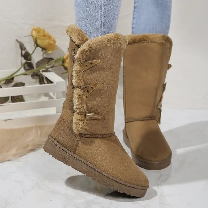 Classic Plush Snow Boots for Women – Warm & Cozy Winter Footwear