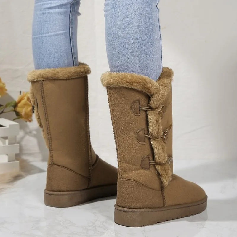 Classic Plush Snow Boots for Women – Warm & Cozy Winter Footwear