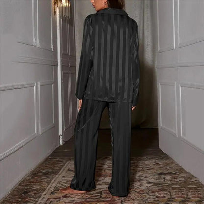 Classic Striped Pajama Set for Women – Comfortable & Stylish Sleepwear-Caliboot