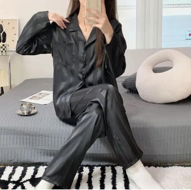 Classic Striped Pajama Set for Women – Comfortable & Stylish Sleepwear-Caliboot