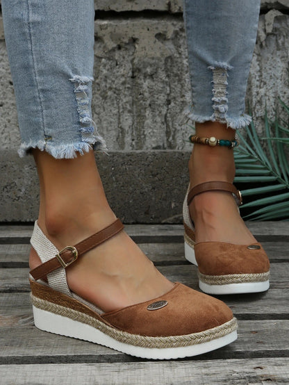 Closed Toe Wedge Sandals for Women – Chic & Comfortable Espadrille Design