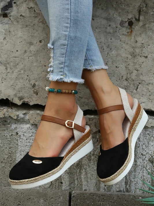 Closed Toe Wedge Sandals for Women – Chic & Comfortable Espadrille Design