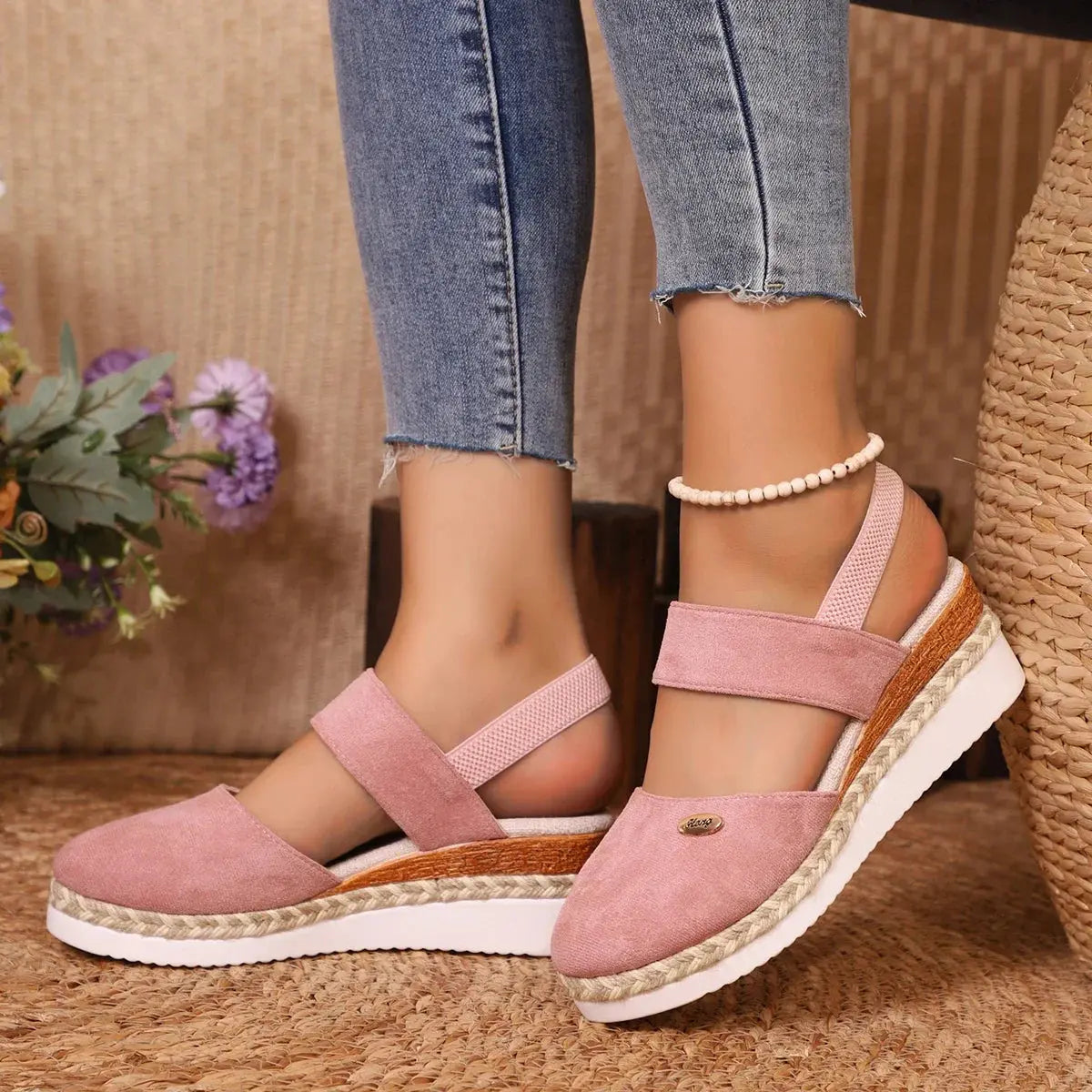 Closed Toe Wedge Sandals for Women – Stylish & Comfortable Black Wedge Heels