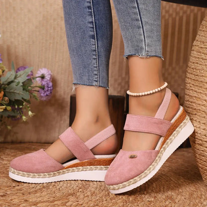 Closed Toe Wedge Sandals for Women – Stylish & Comfortable Black Wedge Heels