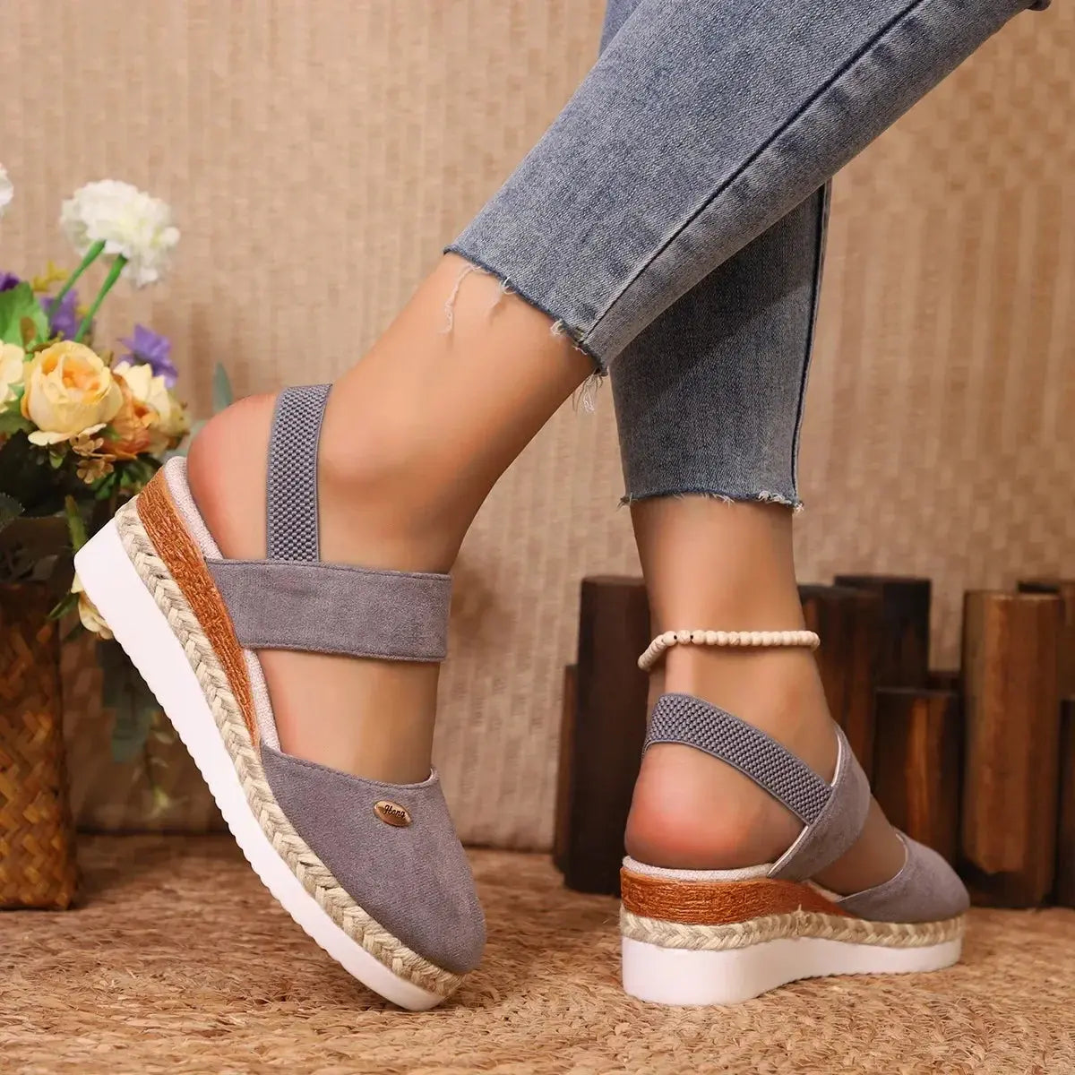 Closed Toe Wedge Sandals for Women – Stylish & Comfortable Black Wedge Heels