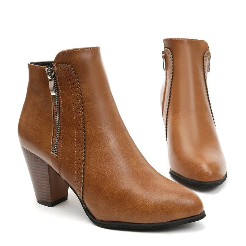 Coarse Heeled Fashion Boots for Women – Stylish & Comfortable