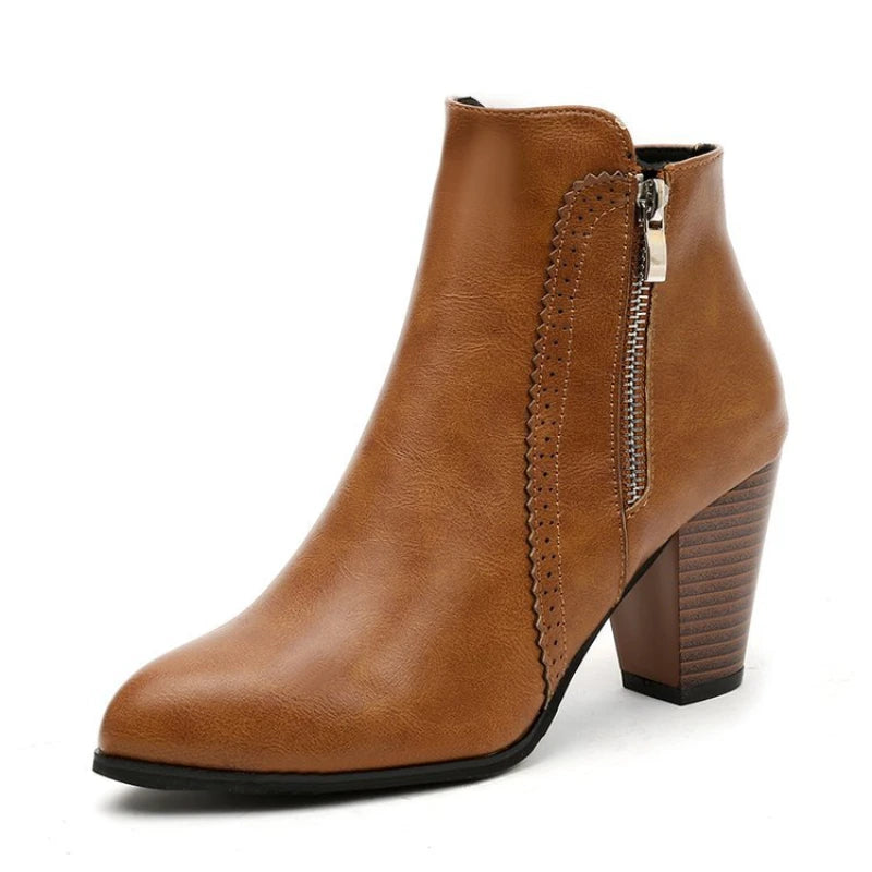 Coarse Heeled Fashion Boots for Women – Stylish & Comfortable