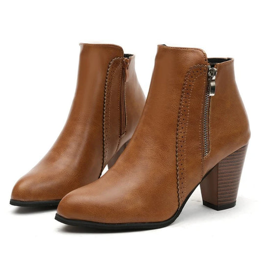 Coarse Heeled Fashion Boots for Women – Stylish & Comfortable