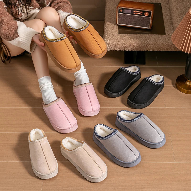 Cozy Plush Slippers for Women – Warm & Non-Slip Design