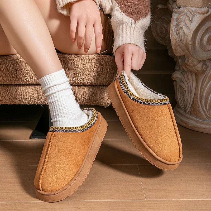 Cozy Plush Slippers for Women – Warm & Non-Slip Design