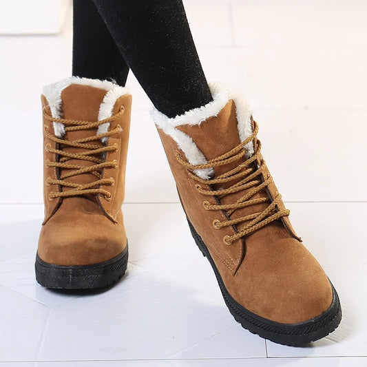 Cozy Short Ankle Boots for Women – Stylish & Warm