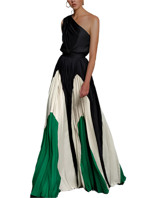 Delaide – Robe Longue Femme – Élégante En Une Épaule Pour L'Été 0
