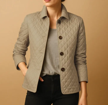 Diamond Quilted Jacket for Women – Stylish & Cozy Winter Layer-Caliboot