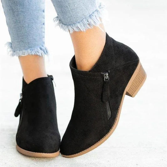 Elegant Black Ankle Boots for Women – Stylish & Comfortable Booties
