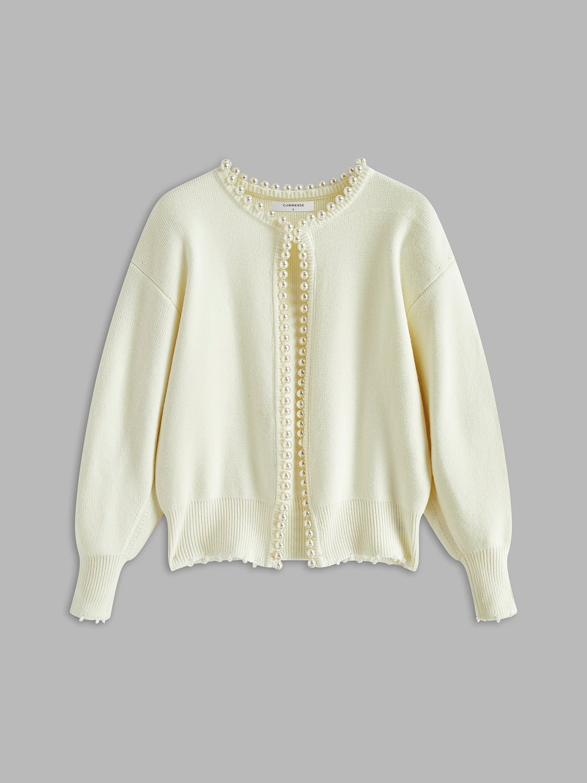 Elegant Pearl Trim Cardigan for Women – Stylish & Versatile Layering Piece 4