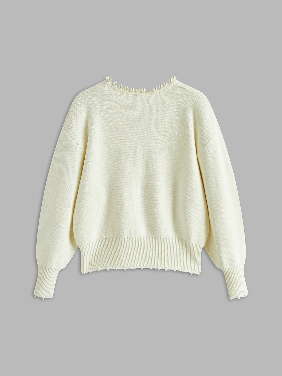 Elegant Pearl Trim Cardigan for Women – Stylish & Versatile Layering Piece 5