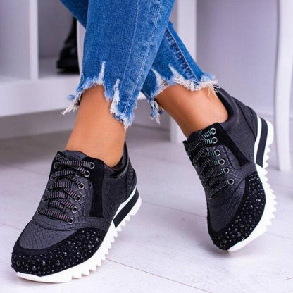 Embossed Fashion Sneakers for Women – Chic & Comfortable Style