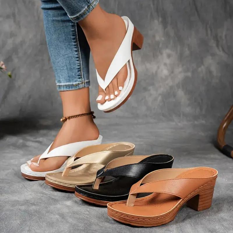 Ergonomic Heel Sandals for Women – Stylish Comfort & Support-Caliboot