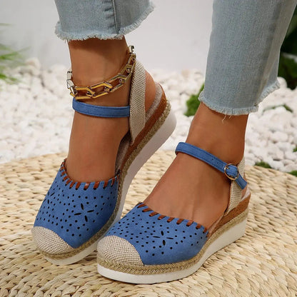 Espadrille Wedge Sandals for Women – Stylish & Comfortable Closed Toe Design