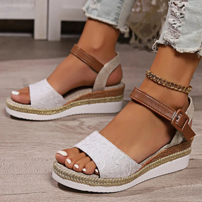 Espadrille Wedge Sandals for Women – Stylish & Comfortable Open Toe Design