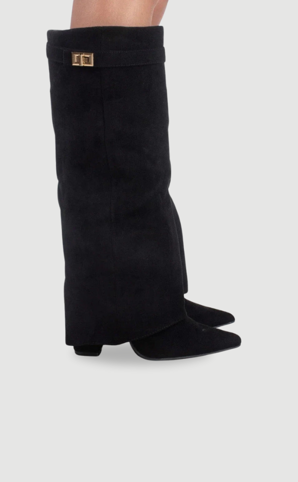 Emily | Women’s Leather Thigh-High Boots with Buckle Caliboot