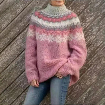 Fair Isle Crewneck Jumper for Women – Cozy & Versatile-Caliboot