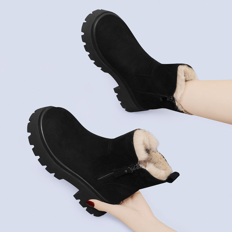 Faux Fur Lined Ankle Boots for Women – Cozy & Stylish