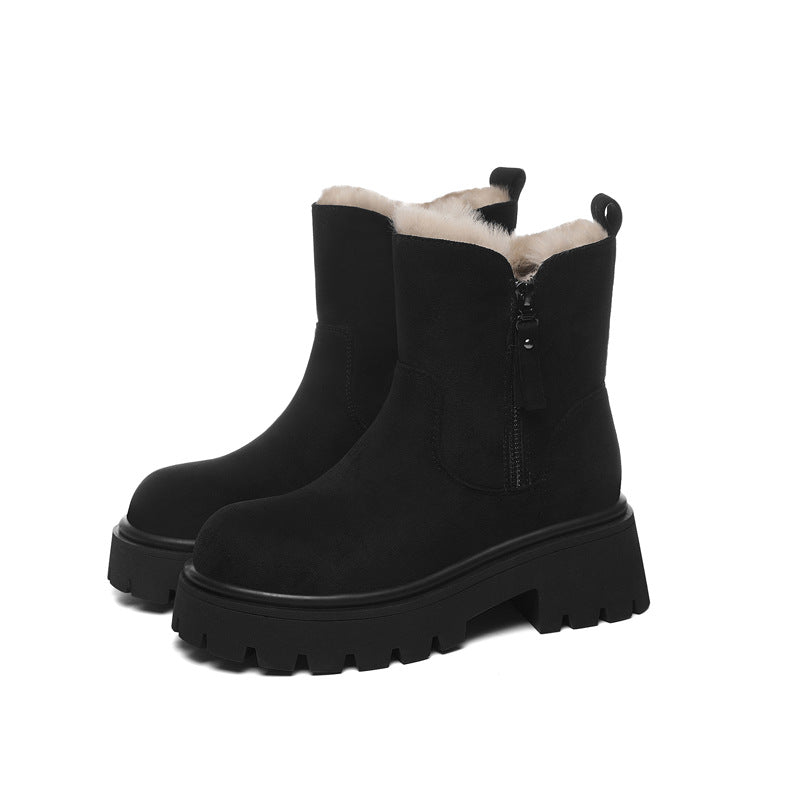 Faux Fur Lined Ankle Boots for Women – Cozy & Stylish