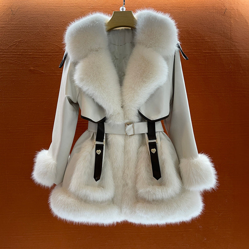 Faux Fur Trim Winter Coat for Women – Elegant & Flattering 0