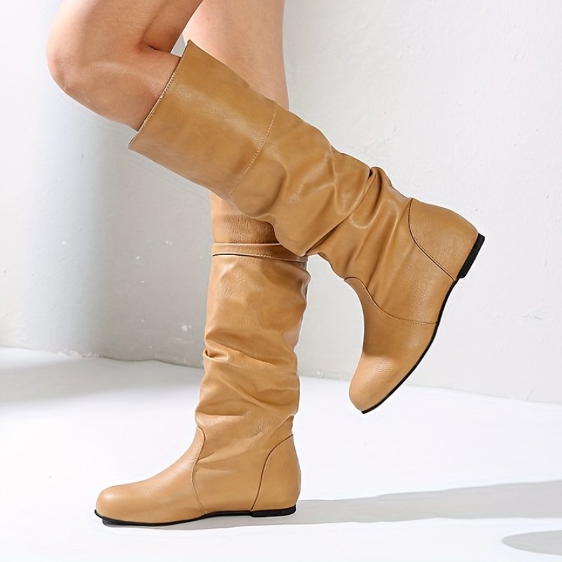 Flora Bottes Plates Élégance à Bout Rond